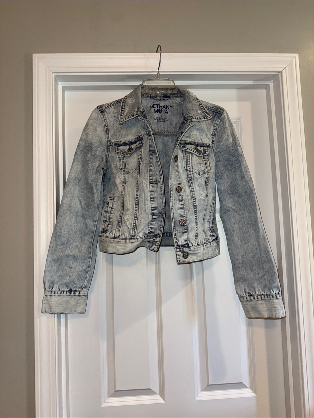 Bethany Mota Faded Light Blue Denim Jacket